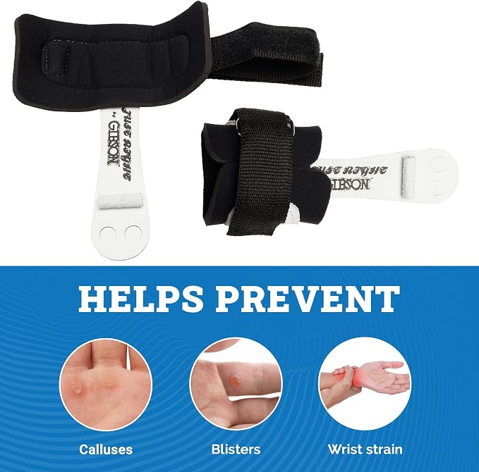 Gibson Athletic Just Right Neo Gymnastic Grips for Women, Leather Grip with Neoprene Wrist Guard, Hook & Loop Closure, Grips for Early Competitor, Gymnastics Grips for Girls - Made in USA