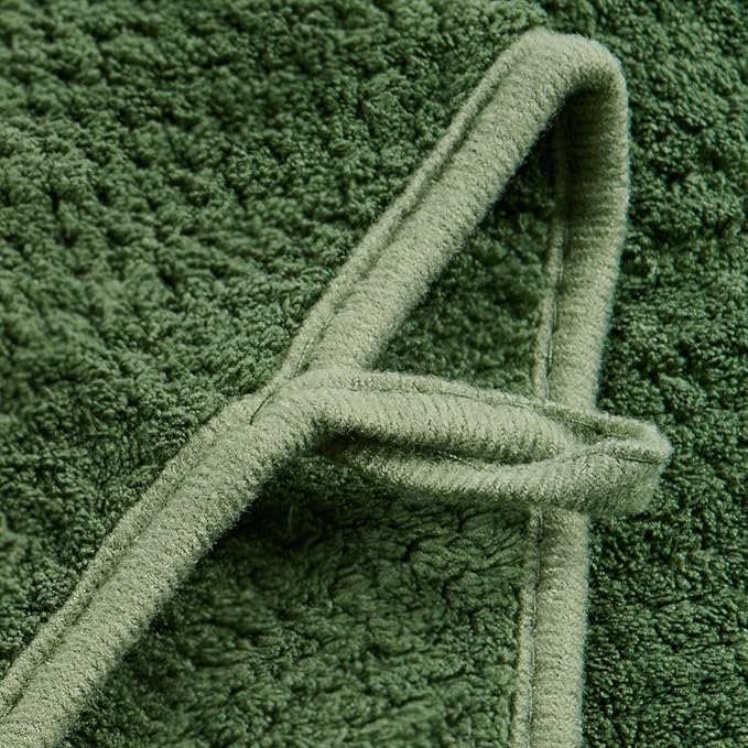 Extra Large Bath Sheets Set 6-Piece, 2 Bath Towels 40x80 Inches, 2 Hand Towels, 2 Washcloths, Soft Absorbent Quick Dry Microfiber Towels for Bathroom Beach Pool Gym Spa, Olive Green