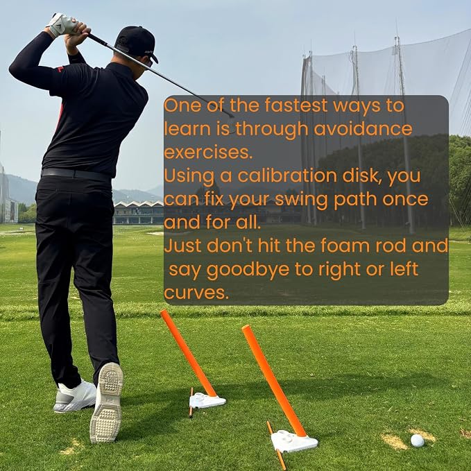 Golf Alignment Discs, Golf Alignment Tool, Blue Brick Golf Training aid, Correct Golf Swing and Putting Exercise, Help Golfers to Improve Their Swing Accuracy and Consistency.