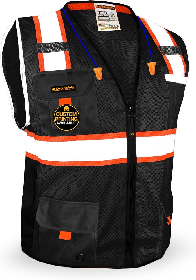 KwikSafety - BIG KAHUNA Safety Vest | Base & Limited Edition | Class 2 Reflective Vest ANSI OSHA Safety Vest for Men