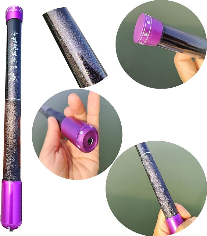 Carbon Fiber Telescopic Tenkara Rod Travel Rod Fishing Pole Kit for Bass