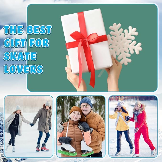 Liliful 8 Pcs Skate Guards Skate Blade Protector Covers Towel Ice Inline Bag Set Ice Guards for Adult Hockey Winter Supply