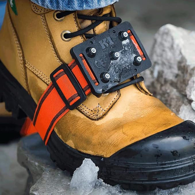 K1 Mid-Sole Ice Cleats for Men & Women - Rotatable Traction Aids For Winter Snow - Hi Vis - Original