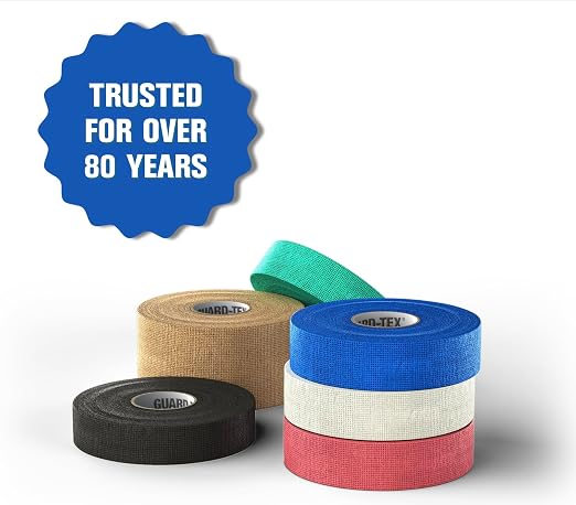 Guard-Tex® White Finger Tape 3/4 inch - Self-Adhesive No Residue - 16 Rolls - 90ft Per Roll - 1440ft Total