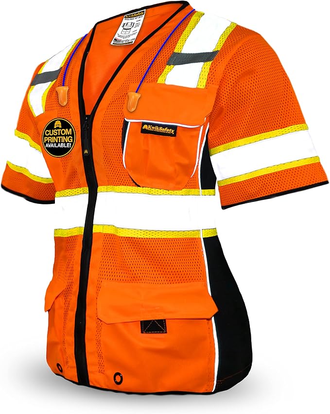 KwikSafety - Charlotte, NC - Men's & Women's Class 3 Safety Vest PPE Hi Vis Reflective ANSI OSHA