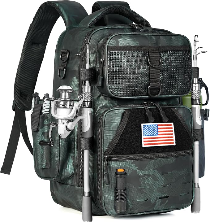 Ghosthorn Fishing Backpack Waterproof Tackle Bag Sling Bag Gift