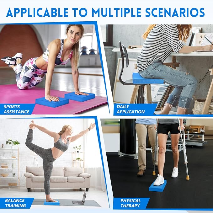 Exercise Balance Pad-15.6"x13" Non-Slip Stability Trainer Pad, 2 Inch Thick Foam Exercise Pad for Physical Therapy, Yoga, Core Training & Stability Training