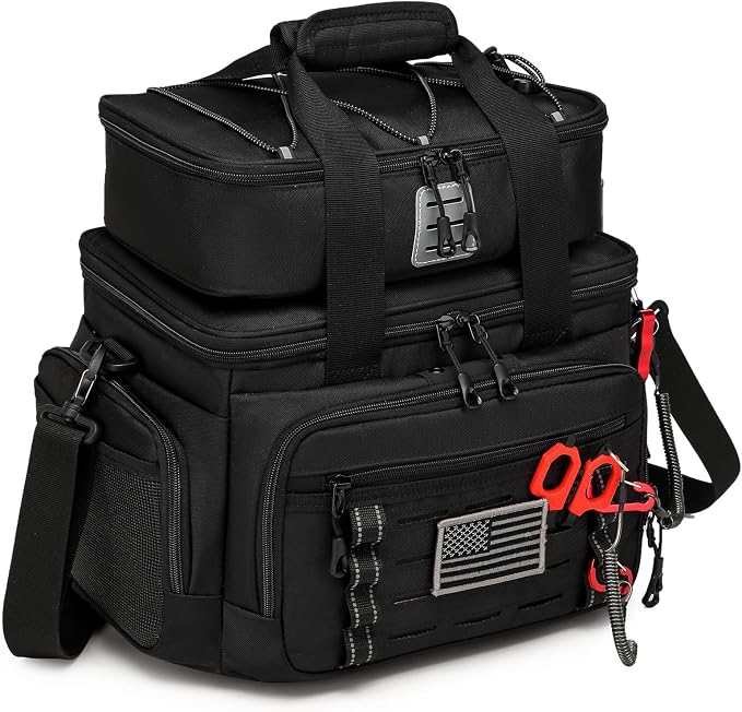Fishing Tackle Bag, Detachable Fishing Reels Storage Pouch, Fishing Gear Organizer, Adjustable Shoulder Strap Fishing Bags for Saltwater & Freshwater