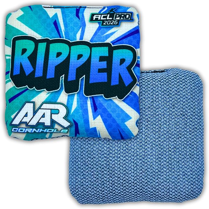 Ripper Cornhole Bags - ACL Pro Stamped 2026 - Set of 4 Bags - Made in The USA - Shock Edition
