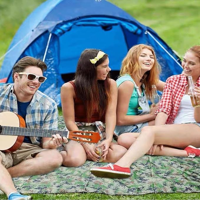 Azarxis Hammock Camping Tarp Rain Fly, Waterproof Tent Shelter Awning Sunshade Cloth Picnic Mat for Outdoor Hiking Beach Backpacking - Included Guy Lines & Stakes