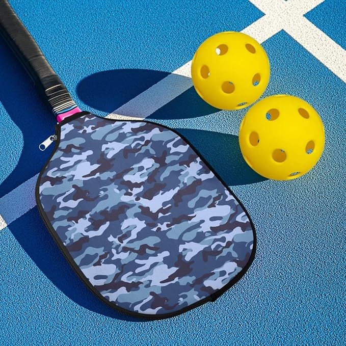 Pickleball Paddle Covers, Fits Standard Pickleball Racquets, Durable Zippered Paddle Cover Universal 8.6 x 11.4Inch