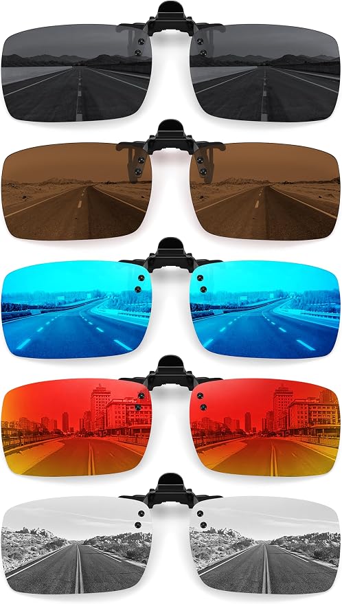 STORYCOAST Clip On Sunglasses for Men Women Polarized Fit Over Prescription Glasses Sports Fishing Driving