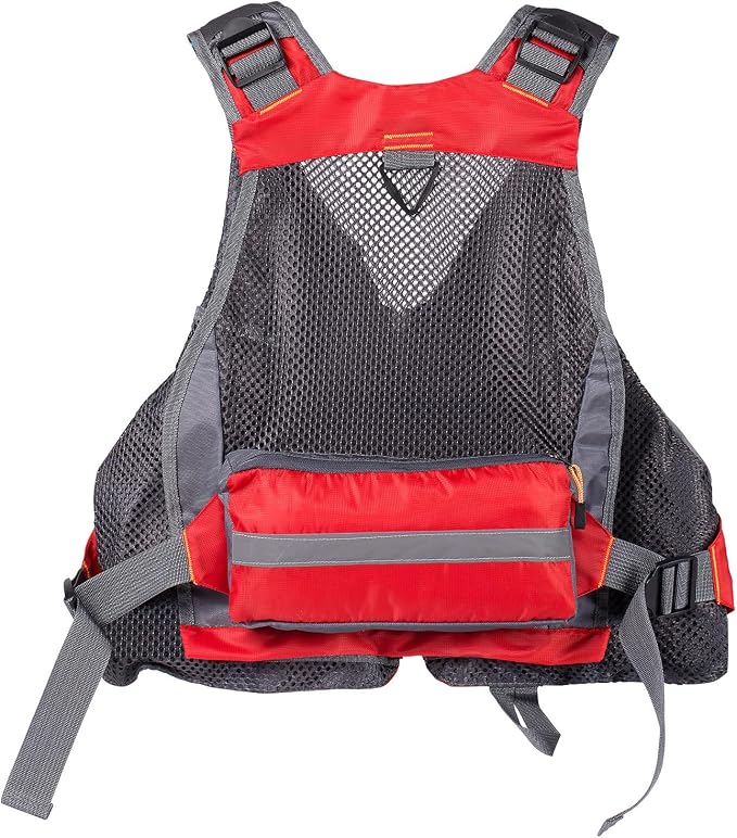 BASSDASH Strap Fishing Vest Adjustable for Men and Women, for Fly Bass Fishing and Outdoor Activities
