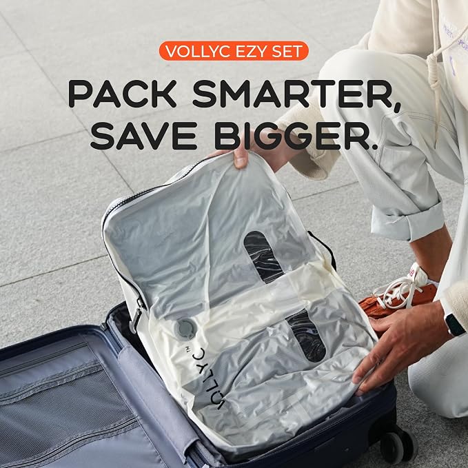 Travel Vacuum Bags with Pump, 25L Large Capacity Vacuum Bags for Travel, IPX7 Waterproof, Travel Essentials Compression Bags for Luggage Backpack Suitcase Home Storage