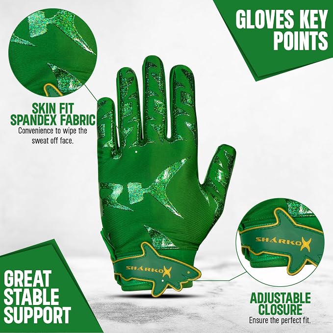 Non-Slip Tacky Football Gloves Ball Feel Sensation, Football Receiver Gloves in Youth, Adult, and Kid Sizes, Ultra Sticky Silicone Strong Palm Grip