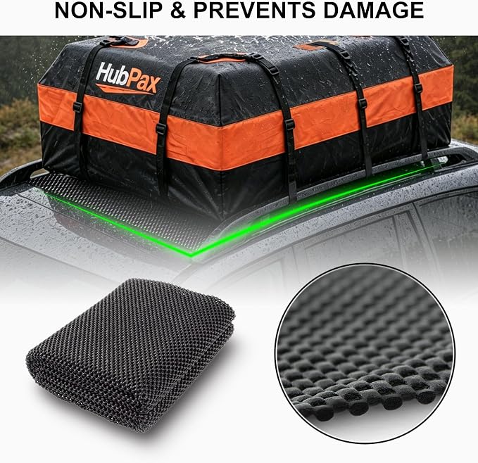 51"x40" Anti Slip Mat for Car Top Carrier Rack & Rooftop Cargo Bag, Universal Protective Mat Roof Rack Pad for Truck SUV Van RV