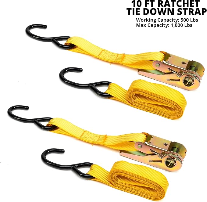 TOOLUXE 50888L Bungee Cords Kit, 36pc Assorted Bungee Cord Hooks Set, Large & Small Loop Rope with Hooks, Outdoor Canopy Ties, Ratcheting Straps, Steel Spring Clamps, Plastic Alligator Tarp Clips