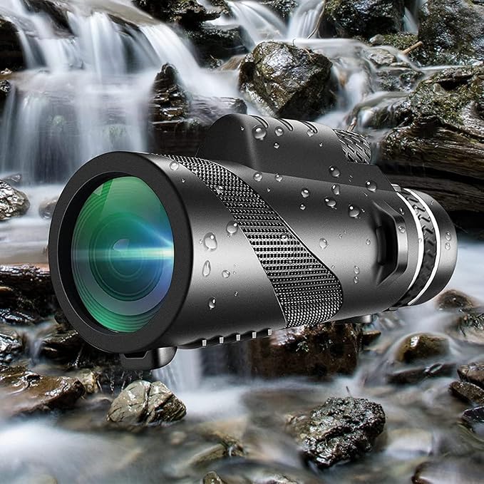 Monocular-Telescope 80x100 High Powered Monoculars High Definition for Adults High Powered with Smartphone Adapter Telescope Wildlife Bird Watching Travel Camping Hiking-Black