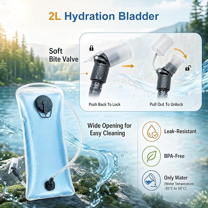 Cooling Vest for Men Women, Hydration Vest for Running Hiking | 2L Water Bladder，3 Cold Source