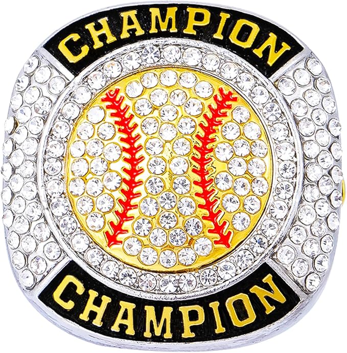 Size 7-14 Softball Baseball Championship Rings Basebll Ring Trophy Sport Ball Award Gift Winner Tournament Team