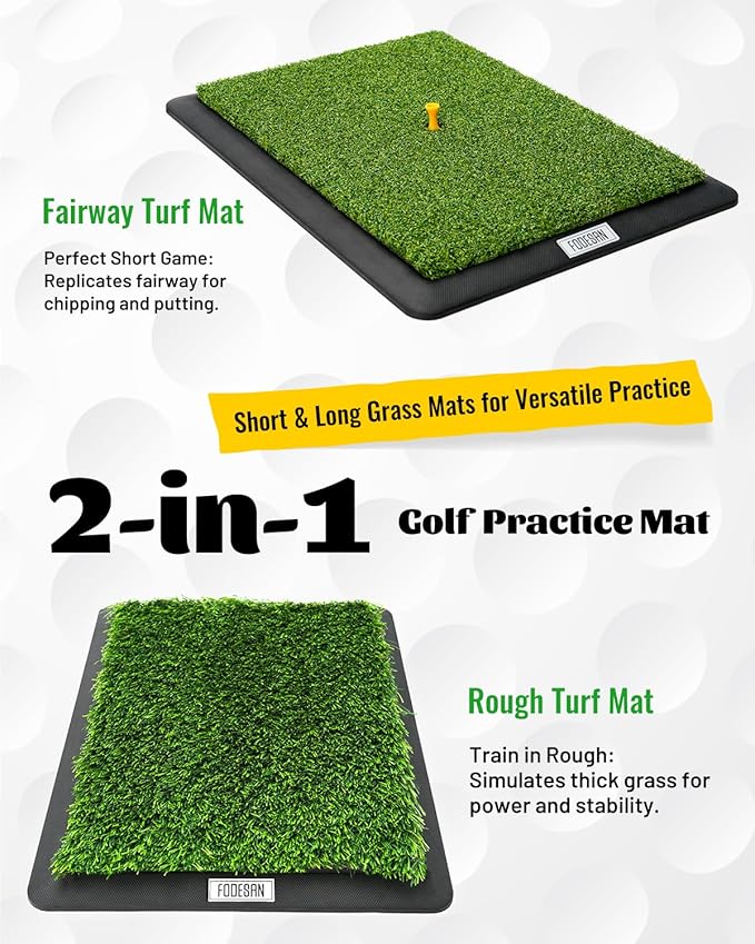 High-Precision Golf Hitting Mat – Practice Mat with Swing Path Feedback & Impact Detection – Indoor/Outdoor Use – Golf Swing Trainer for Home Training – Gift for Golfers, Beginners & Pros