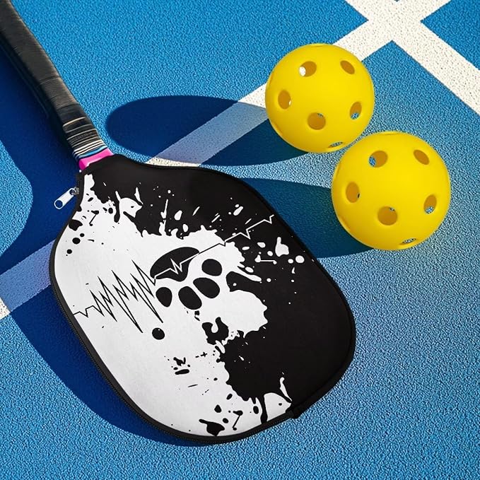 Blue Camo Corgi Pattern Print Pickleball Paddle Covers Only Paddles Holder Sleeve Fits Most Rackets