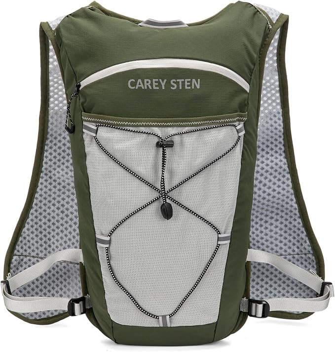 Carey STEN Lightweight Running Hydration Vest, Breathable Outdoor Backpack for Trail Running, Hiking, Cycling & Marathon, Suitable for Both Men and Women