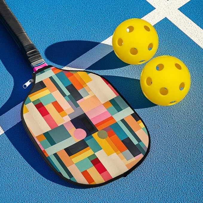 Pickleball Paddle Covers, Fits Standard Pickleball Racquets, Durable Zippered Paddle Cover Universal 8.6 x 11.4Inch