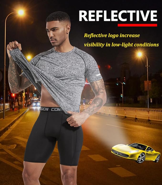 Boyzn 1, 3, 5 or 7 Pack Men's Workout Running Shirts, Dry Fit Moisture Wicking T-Shirt, Gym Athletic Short Sleeve Tee Shirts