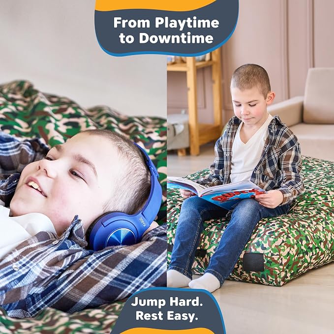SaferBounce Crash Pad for Kids Sensory | Big 5Ft x 5Ft, 3Ft x 4Ft Or 3Ft x 3Ft | Autism Sensory Crash Mat for Jumping Play | Crashpad | Soft Foam Landing Pad | Giant Mat Pillow | Climbing, Gymnastics