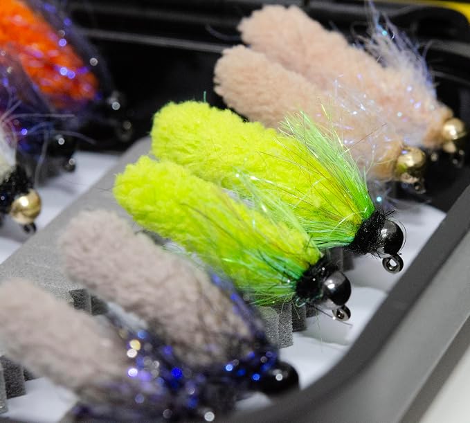 24/36/50/66 Premium Hand Tied Fly Fishing Flies Assortment | Waterproof Fly Boxes | Dry, Wet, Nymphs, Streamers, Wooly Buggers, Terrestrials | Trout, Bass Lure Set, Kit, Gift