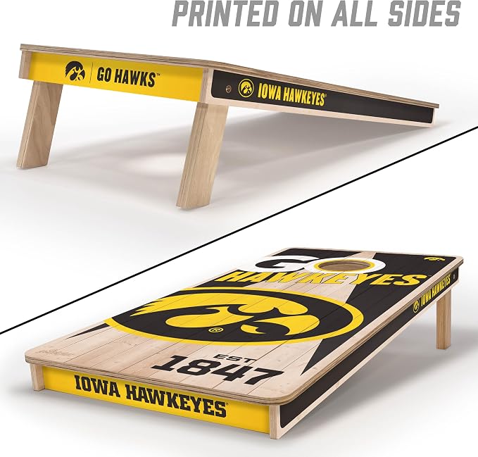 YouTheFan NCAA 2’ x 4’ Professional Wood Cornhole Game