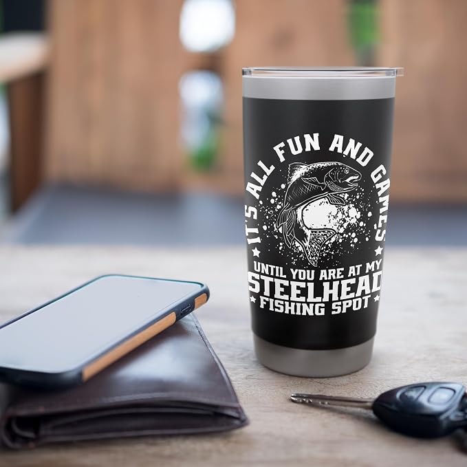 Steelhead Fisherman Gear Steelhead Fishing Net Fisher Stainless Steel Insulated Tumbler