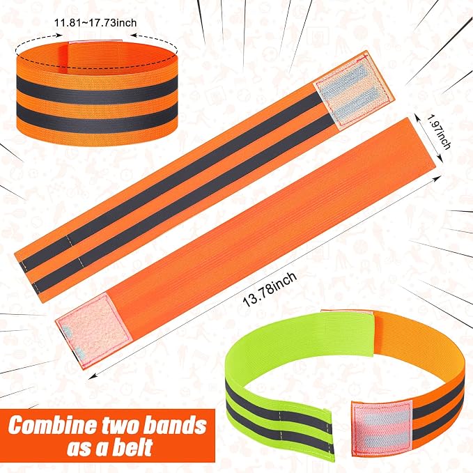150 Pieces Reflective Arm Bands for Night Walking Ankle Band for Runners Reflective Wrist Band Cycling Running Gear Reflector High Visibility Tape Straps