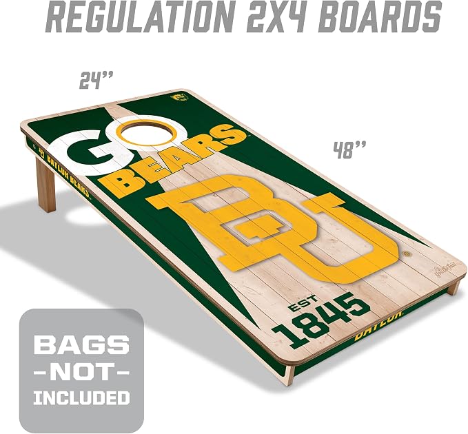 YouTheFan NCAA 2’ x 4’ Professional Wood Cornhole Game