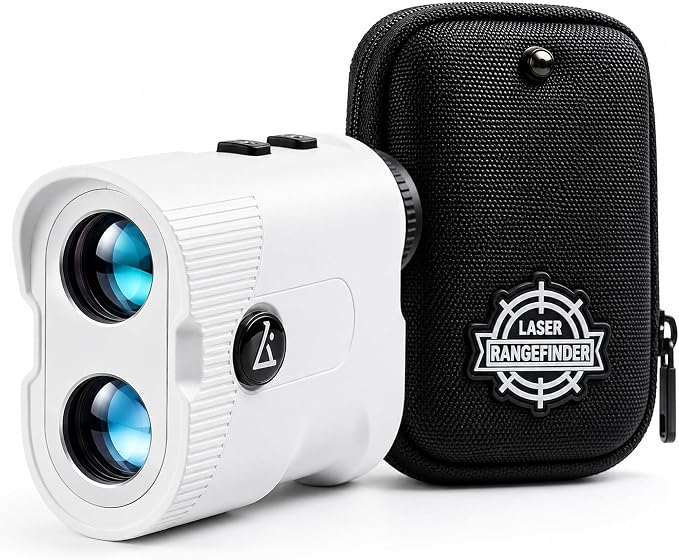 Lunai Golf Rangefinder with Slope, 1200-Yard Distance Finder | 7X magnification, flag lock vibration, magnetic strip, splash-proof body, USB-C charging, ±1M accuracy