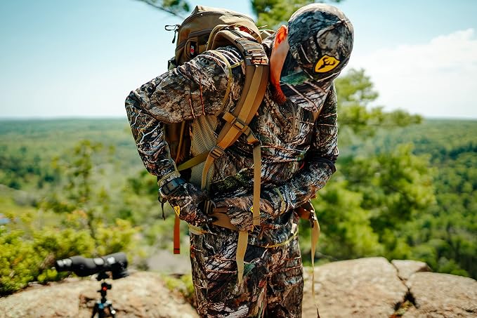 SCENTBLOCKER Angatec Long Sleeve 1/4 Zip Performance Shirt Mens Camo Hunting Clothes