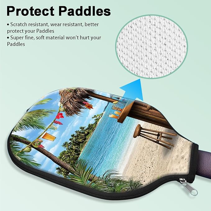 Pickleball Paddle Cover- Premium Water-Resistant Racket Sleeves with Reinforced Zippers, Universal Fit for USAPA Standard Paddles, Extra Padding Protection 6