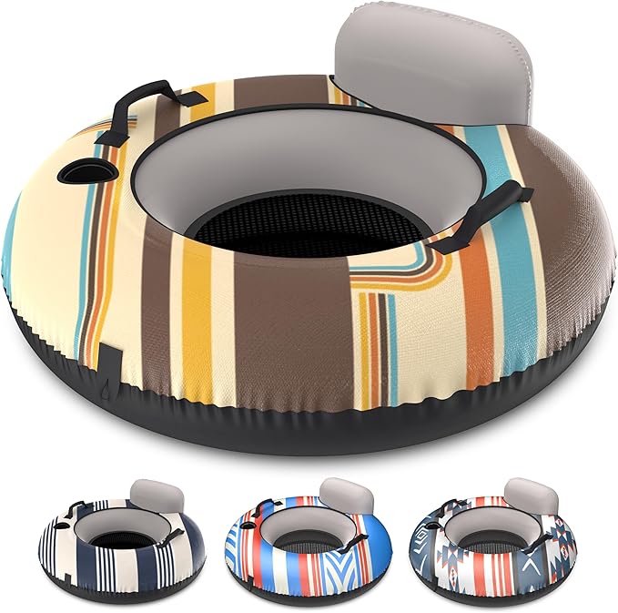 GoSports WOVN River Tube with Premium Canvas Cover - Heavy Duty Float for Rivers, Lakes, & Pools - Drifter