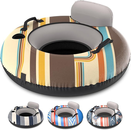 GoSports WOVN River Tube with Premium Canvas Cover - Heavy Duty Float for Rivers, Lakes, & Pools - Drifter