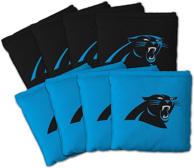 YouTheFan Officially-licensed NFL Set of 8 Cornhole Bags - All Weather Dual Sided Slide & Stop - regulation size