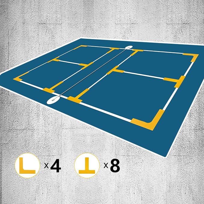 Court Lines Marker Kit Throw Down Markers Create Your Own Mini Pickleball Tennis Court