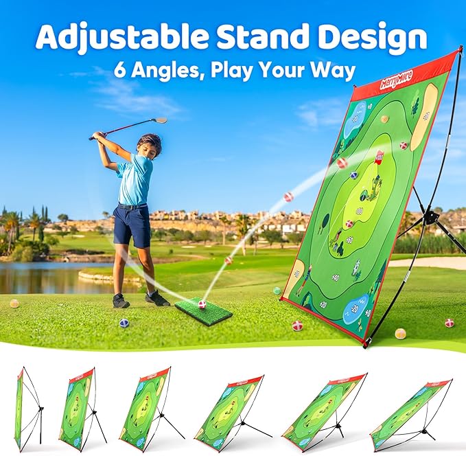Golf Chipping Game Set: Portable Indoor & Outdoor Sticky Golf Games Fun, Family Backyard Yard Golf Target Game Set (Golf Club Not Included)