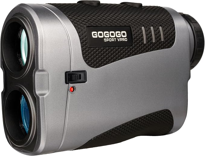 Gogogo Sport Vpro Golf Rangefinder with Slope Switch and Pin Lock Vibration, 1500/2500 yd, 7X Magnification, Magnet Stripe, HD LCD, Rechargeable Range Finders for Hunting, Golf Accessories
