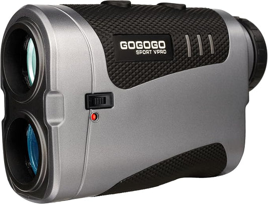 Gogogo Sport Vpro Golf Rangefinder with Slope Switch and Pin Lock Vibration, 1500/2500 yd, 7X Magnification, Magnet Stripe, HD LCD, Rechargeable Range Finders for Hunting, Golf Accessories