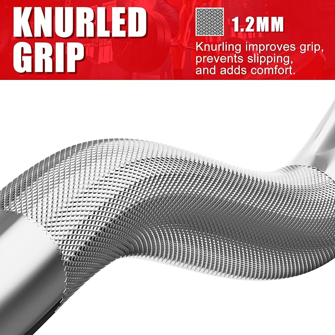 Olympic Barbell Weight Bar for Weightlifting, Bench Press Bar 7ft/6ft/5ft for Strength Training, Rated 500lbs/400lbs/330lbs Weight Capacity