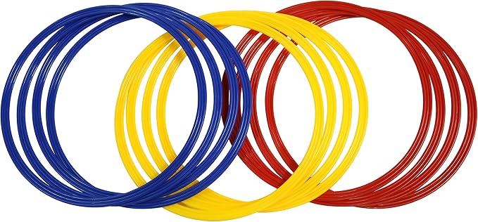 Speed & Agility Training Rings - Set of 12 - with Carrycase - by Trademark Innovations