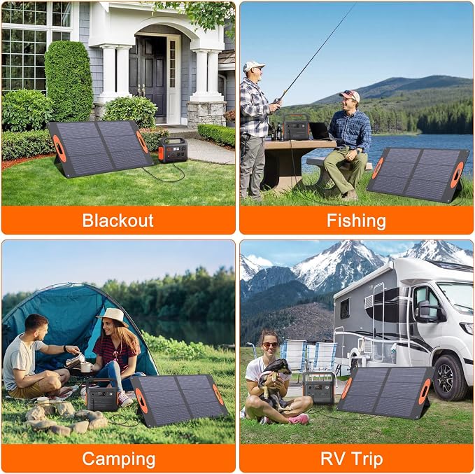 SOKIOVOLA N-Type 16BB 100W Portable Solar Panel 18V Mono ETFE Foldable Solar Panel,25% High Efficiency IP68 Waterproof for Camping Outdoor RV Blackout