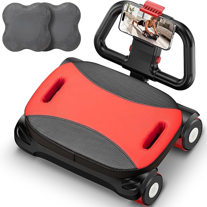 FIAMERMOR 2025 AB Roller Wheel - 4 wheel elbow support abdominal wheel automatic rebound abdominal fat burning weight loss core training equipment home/gym