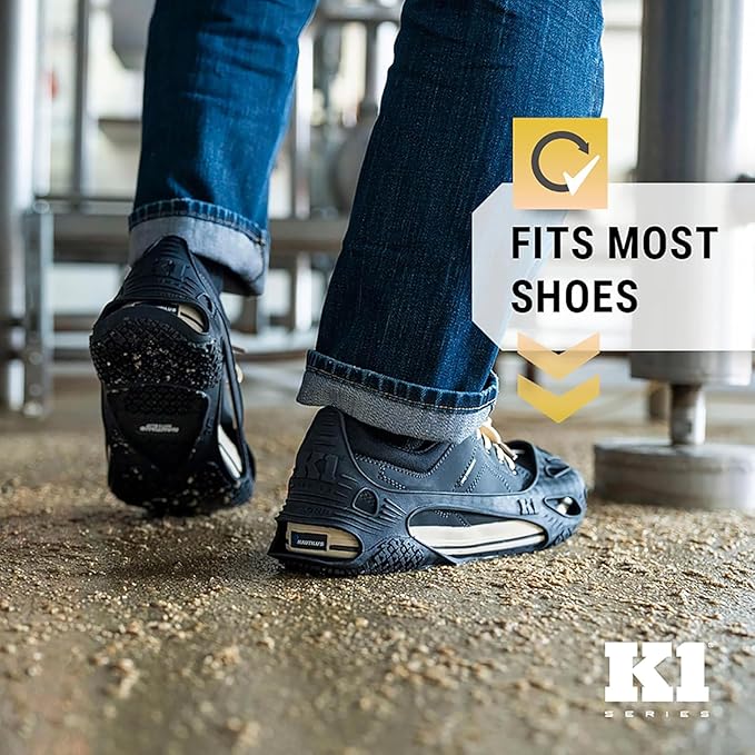 K1 Series SG1 Non-Slip Grip on Oil & Grease for Work/Safety Shoes - Traction Aids for Men & Women in Food Service, Warehouse